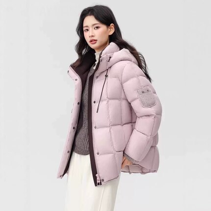 2026新款羽绒服女秋冬短款连帽升级泡芙面料白鹅绒设计款保暖外套