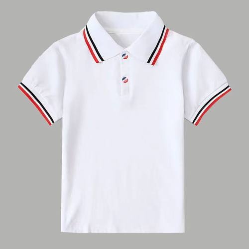 夏季中小学生白色短袖POLO衫