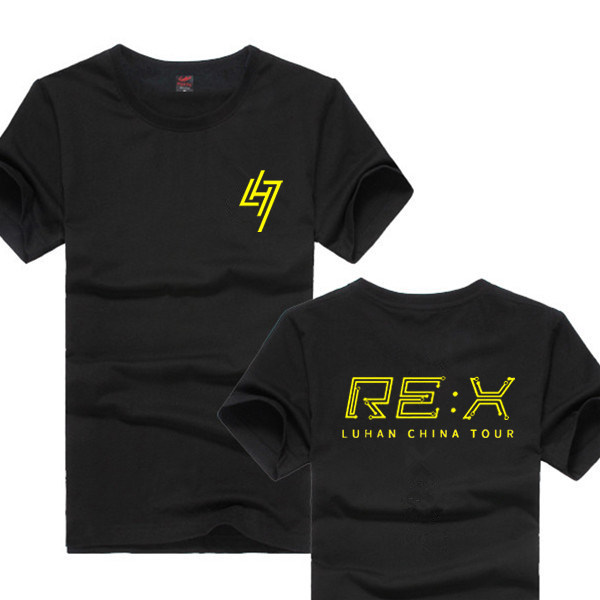 鹿晗2018“RE: X”巡回演唱会应援服T恤 鹿饭同款短袖宽松衣服棉