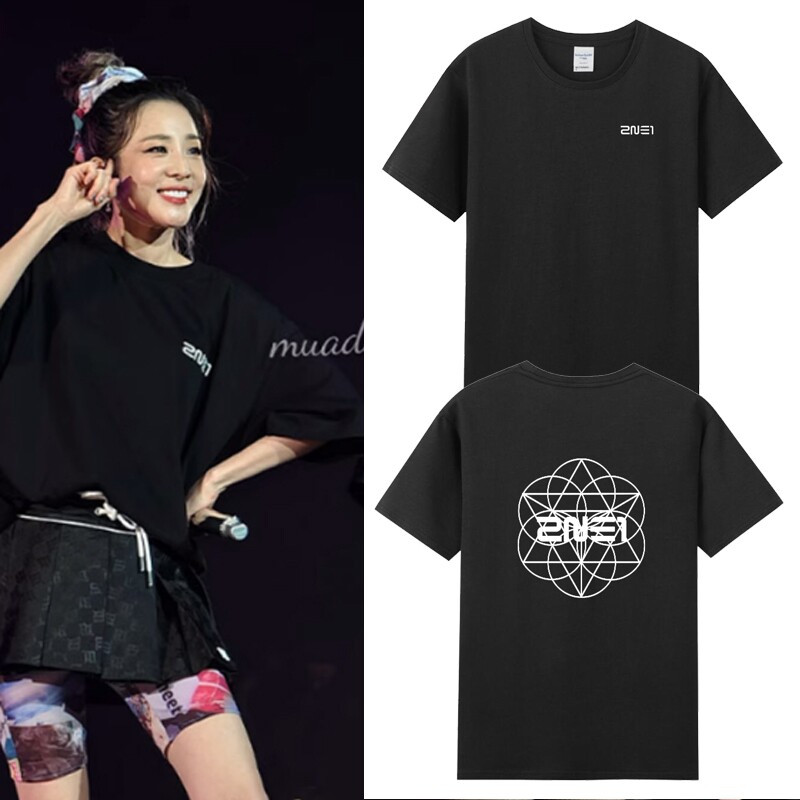 2NE1演唱会同款T恤 WELCOME BACK周边CL朴春朴山多拉纯棉短袖衣服