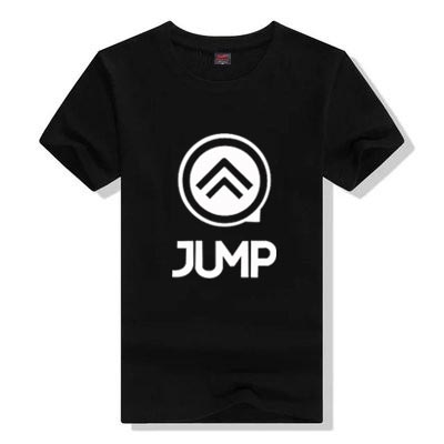 跑酷T恤短袖欧美流行学生极限运动JUMP休闲圆领纯棉衣服 男女夏装