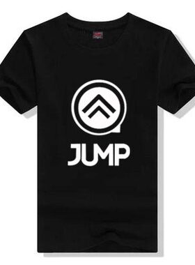 跑酷T恤短袖欧美流行学生极限运动JUMP休闲圆领纯棉衣服 男女夏装