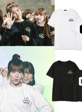 GFriend专辑L.O.L周边金素境艺琳艺源丁恩妃同款短袖T恤宽松衣服