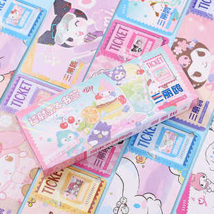 三丽鸥镭射票书签明信片小卡周边收藏卡拍立得40张自印卡片LOMO卡