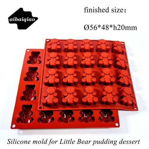 20连小熊布丁硅胶模具慕斯模