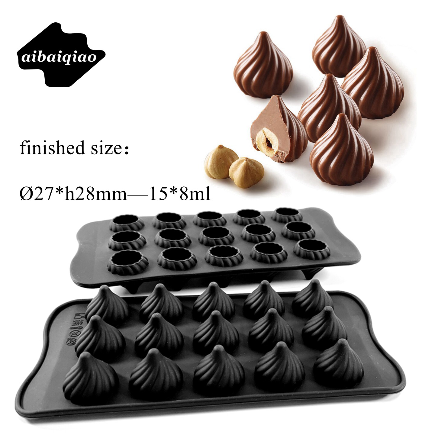 15连小城堡榛子巧克力模夹心模