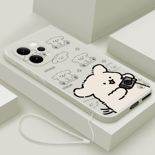 适用vivos50手机壳新品s50promini液态硅胶软壳vivo镜头全包防摔保护套s50男女情侣款网红创意卡通外壳拍照狗