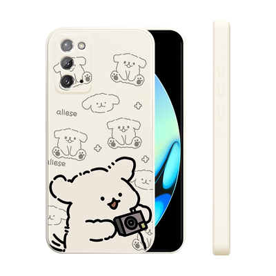适用三星note20手机壳20Ultra新款GalaxyNote10液态硅胶软壳10+男女plus全包note9防摔note8保护套卡通拍照狗