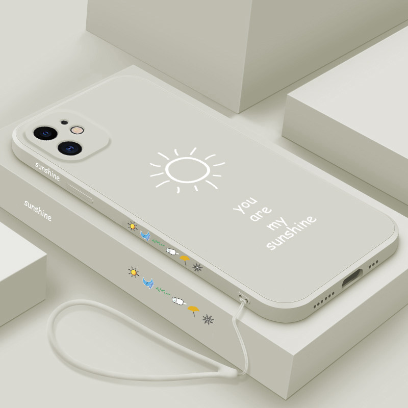 苹果12手机壳5G版直边液态硅胶iphone12promax全包镜头防摔保护套情侣简约太阳女款超薄外壳个性创意pro潮男
