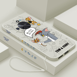 适用荣耀X50手机壳新款华为honor x50i+液态硅胶保护套X50GT男女生x50pro全包边CRT一AN00防摔软外壳猫和老鼠