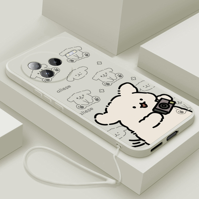 适用红米k80手机壳新款小米k80pro液态硅胶软壳redmik80至尊版镜头全包防摔保护套ultra男女生创意卡通拍照狗