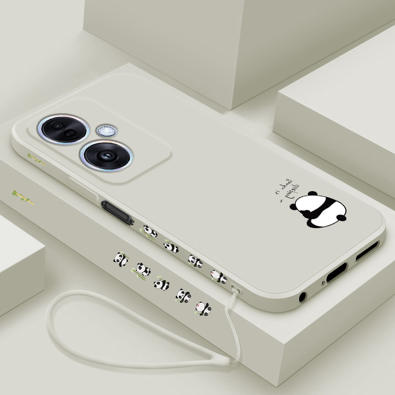 适用oppoa1pro手机壳新款oppo a1s液态硅胶软壳a1i潮男女生A1x镜头全包防摔a1活力版超薄A1卡通5G保护套熊猫