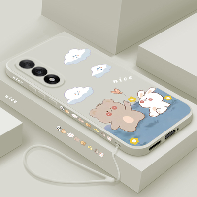 适用一加Ace5至尊版手机壳新款1+Ace5竞速版液态硅胶保护套oneplus镜头全包防摔软壳男女生网红卡通小熊小兔