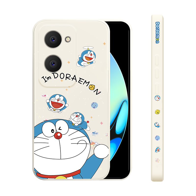适用vivoy37手机壳新款vivo y37m液态硅胶软壳y37pro镜头全包防摔保护套5G男女生网红潮牌卡通时尚外壳蓝胖子