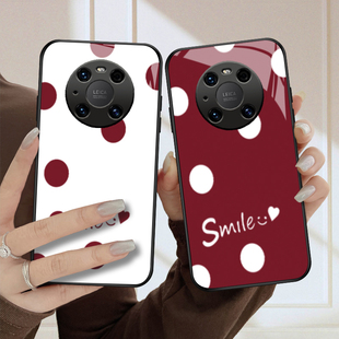 适用华为鼎桥M40手机壳新款 N8pro钢化玻璃镜面保护套鼎侨P50镜头全包防摔硬壳tdtechM40男女情侣创意高级爱心