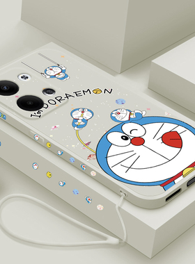 适用opporeno9手机壳新品Reno9pro液态硅胶保护套男女款reno9pro+镜头全包防摔软壳0pp0卡通pr0十外壳蓝胖子
