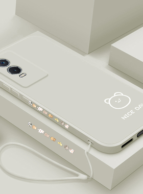 适用vivoy76s手机壳viv0y70s保护套丫73s镜头全包y66vivo超薄防摔男卡通小熊兔液态硅胶软高级感女款潮