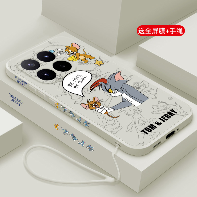 适用小米17T手机壳新款小米17Tpro液态硅胶软壳xiaomi镜头全包防摔超薄保护套潮男女生网红卡通时尚猫和老鼠
