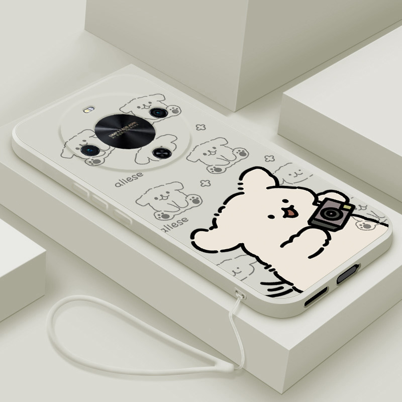 适用华为畅享70X手机壳新款畅想70x活力版液态硅胶软壳70x尊享版镜头全包防摔保护套男女情侣网红卡通拍照狗