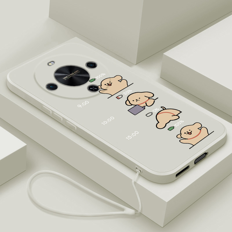 适用华为畅享70X手机壳新款畅想70x活力版液态硅胶软壳70x尊享版镜头全包防摔保护套男女情侣网红卡通上班狗