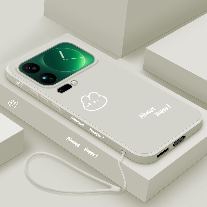 适用小米17promax手机壳新款xiaomi17液态硅胶软壳小米17pro镜头全包防摔保护套男女情侣网红卡通可爱开心兔