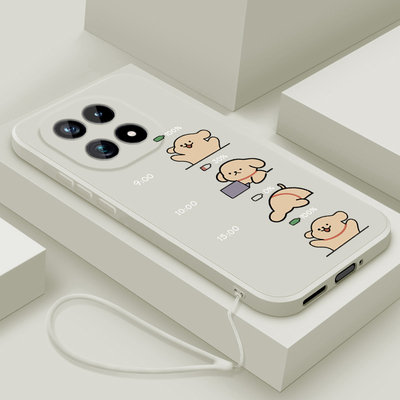 适用vivoiqoo15手机壳新品vivo iqoo15液态硅胶软壳iq0015镜头全包防摔保护套男女情侣款网红卡通可爱上班狗