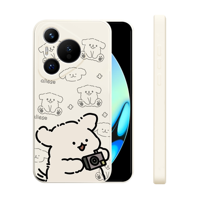 适用华为Pura70手机壳新款pura70pro+液态硅胶软壳男女生pura70ultra镜头全包防摔p7o保护套卡通可爱潮拍照狗