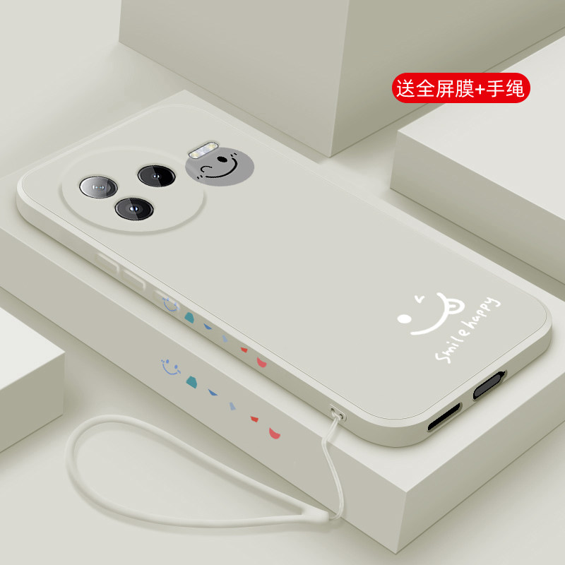 适用小米civi5pro手机壳新款civi4pro液态硅胶civi3保护套Civi2全包civi1s防摔note3软壳Mix2s男女生cc9e笑脸