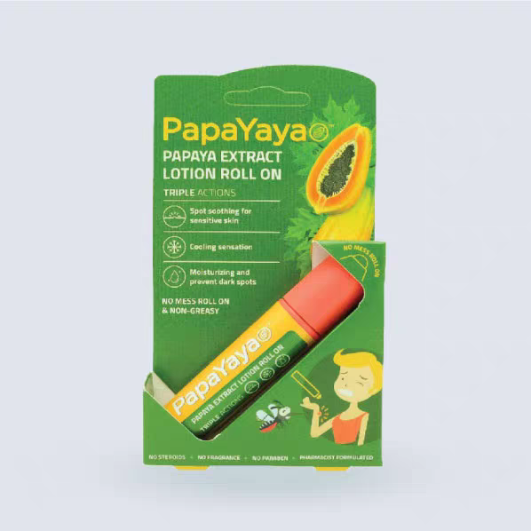 泰国进口papaya木瓜薄荷止痒清凉油婴幼儿童孕妇防叮滚珠蚊子叮咬