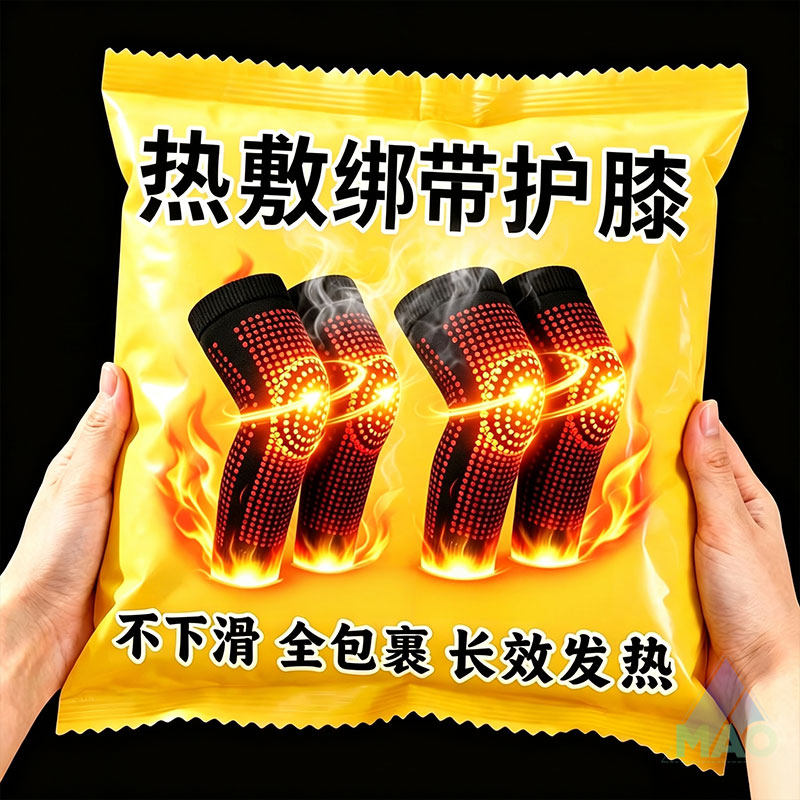 艾草自发热加长保暖护膝