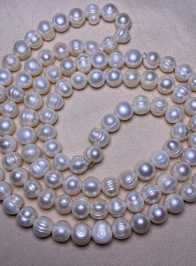 古玩古董收藏天然老珍珠佛珠念珠108颗异形珠老珠子手串项链配珠