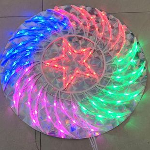 春节风火轮五八角星十二星太阳花时空灯爱心万紫千红孔雀开屏彩灯