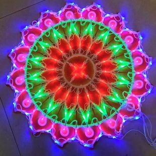 庆典太阳花五八角星十二星风火轮时空灯爱心万紫千红孔雀开屏彩灯