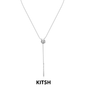 运动风饰品2025新款 KITSH 棒球项链可抽拉小众原创设计个性 毛衣链