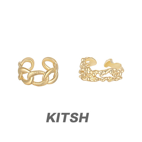 kitsh女小众复古简约开口戒指
