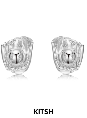 KITSH 棒球耳钉s925银针小众原创设计个性运动风饰品2025新款耳饰