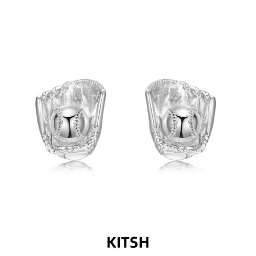 KITSH棒球耳钉情侣小众高级耳饰