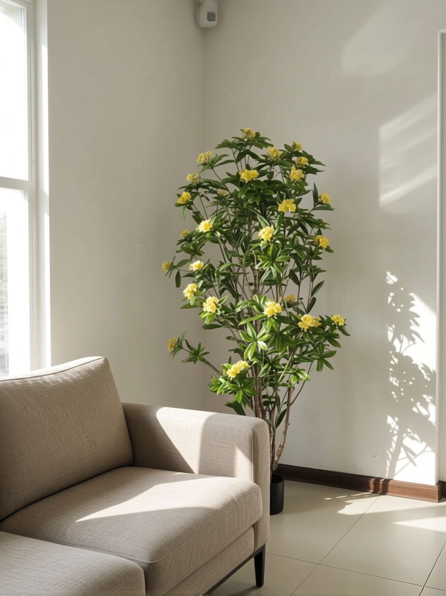 仿真绿植假花盆栽杜鹃花室内客厅装饰品摆件仿真花艺造景布置道具