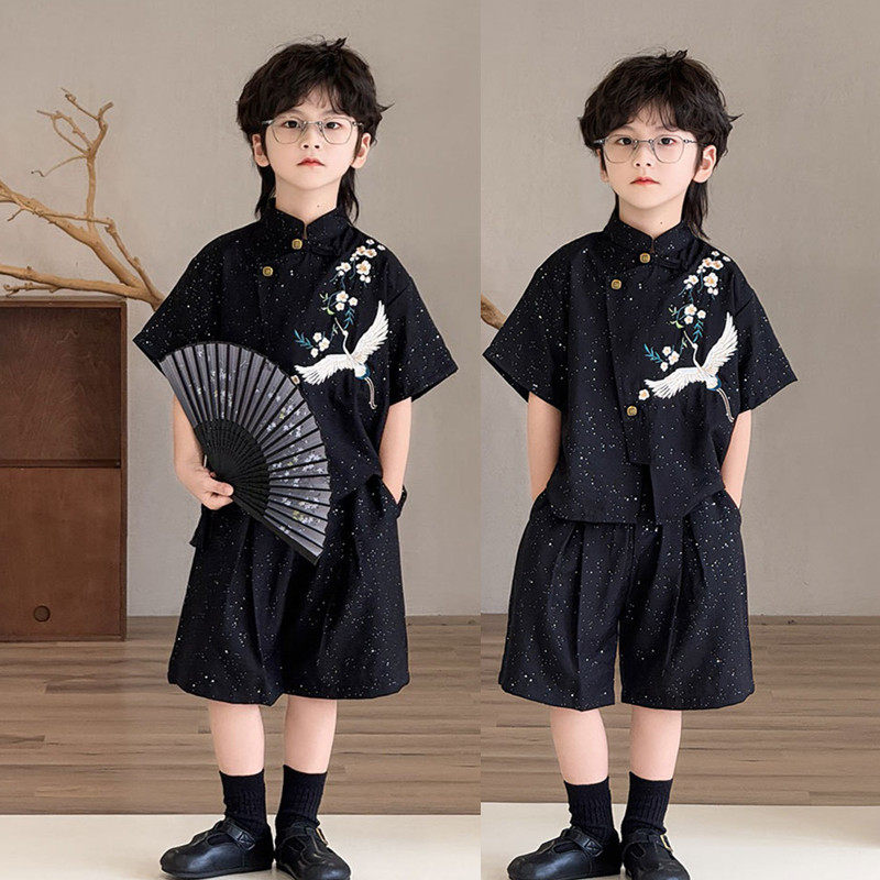 男童新中式礼服夏季国风演出服