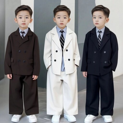 男童西装套装秋冬痞帅加厚演出服