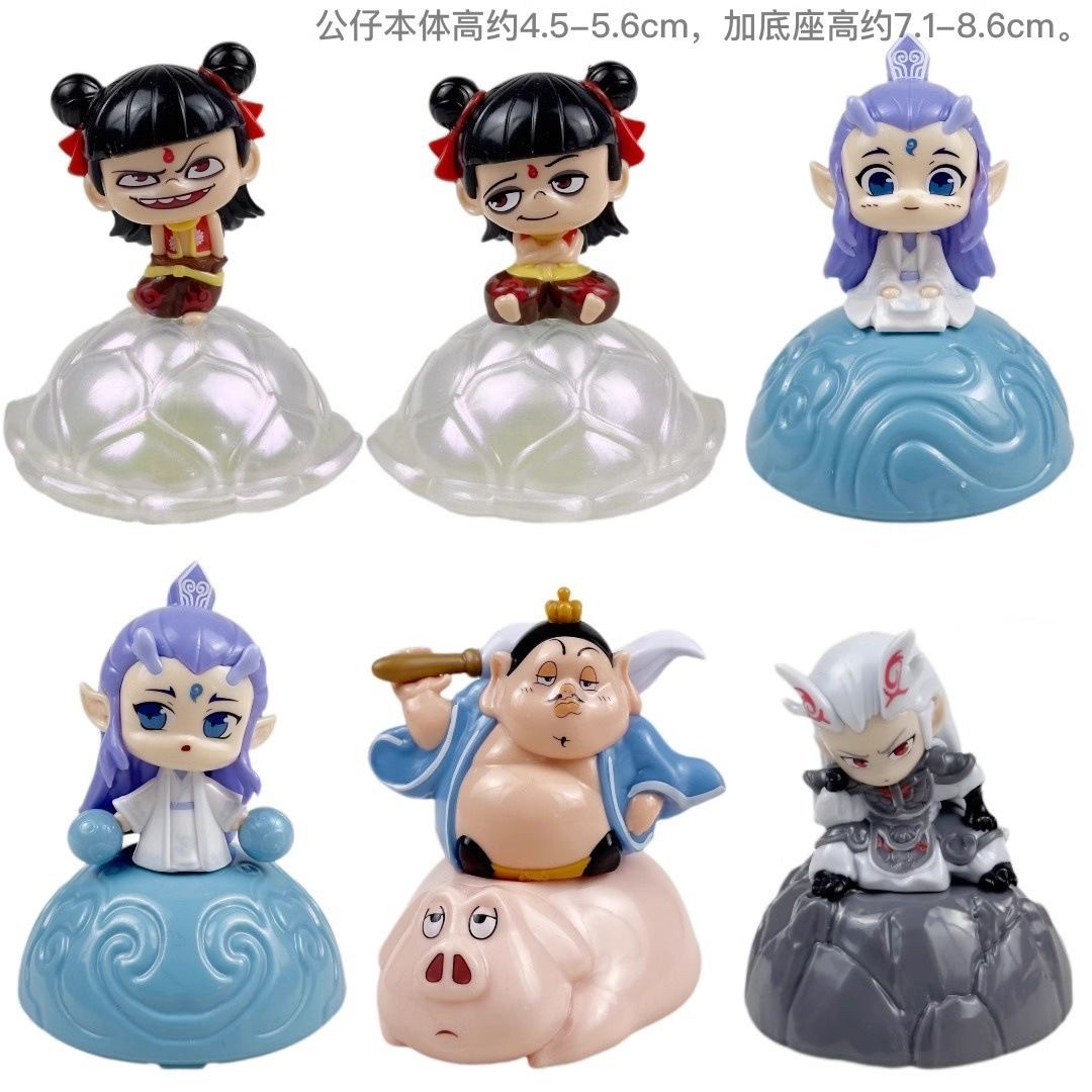 哪吒盲盒玩具蛋糕摆件生日礼物