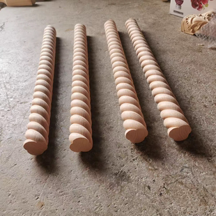 东阳实木雕刻麻花柱欧式罗马柱罗纹柱螺旋桌脚罗马柱楼梯柱栏杆柱