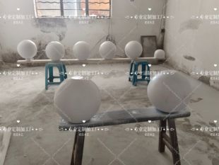 实木几何支撑立柱圆球搭配装饰实木圆球多边体罗马柱雕刻木圆球