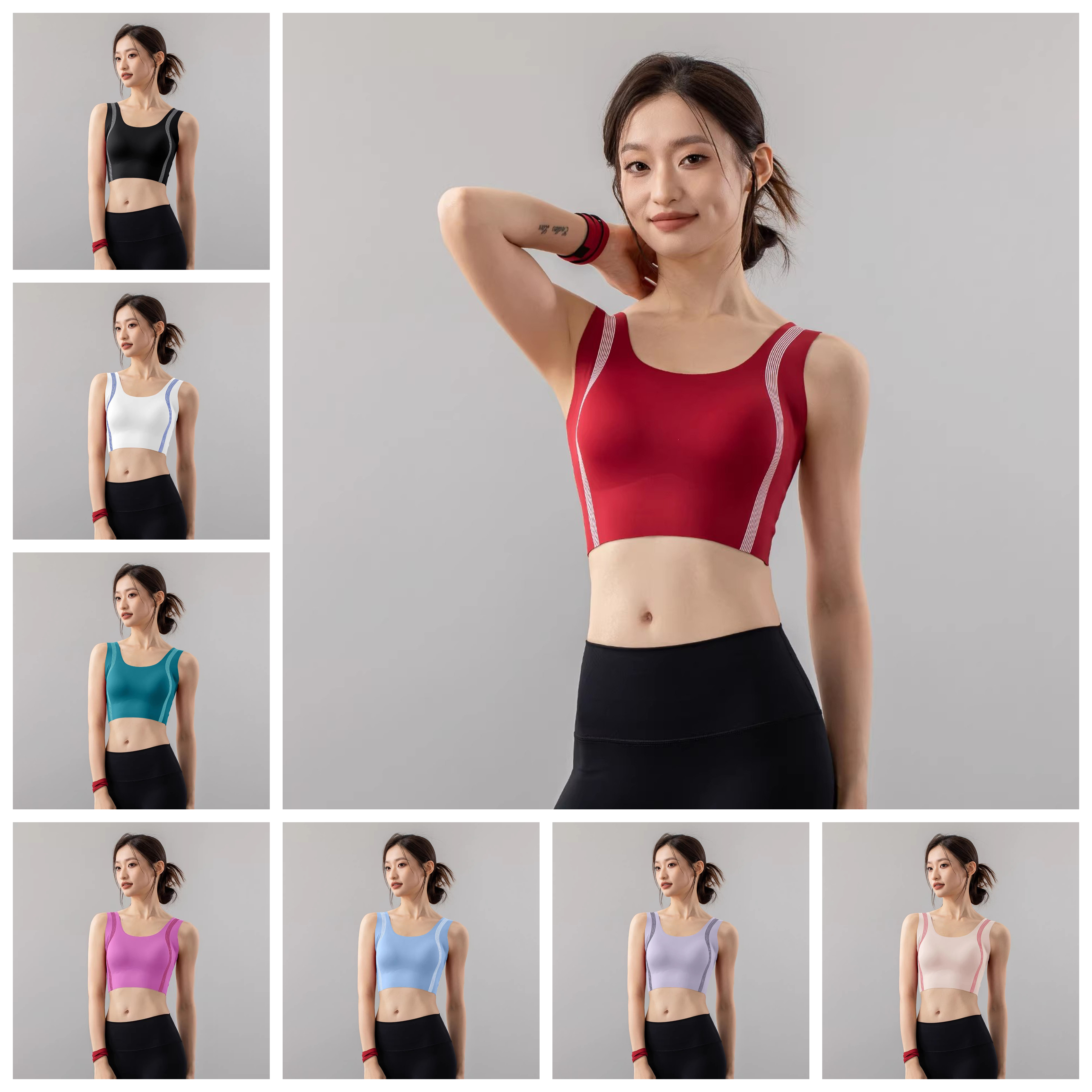 女士泳衣分体单件上衣游泳内衣带胸垫速干户外运动玩水背心单独卖