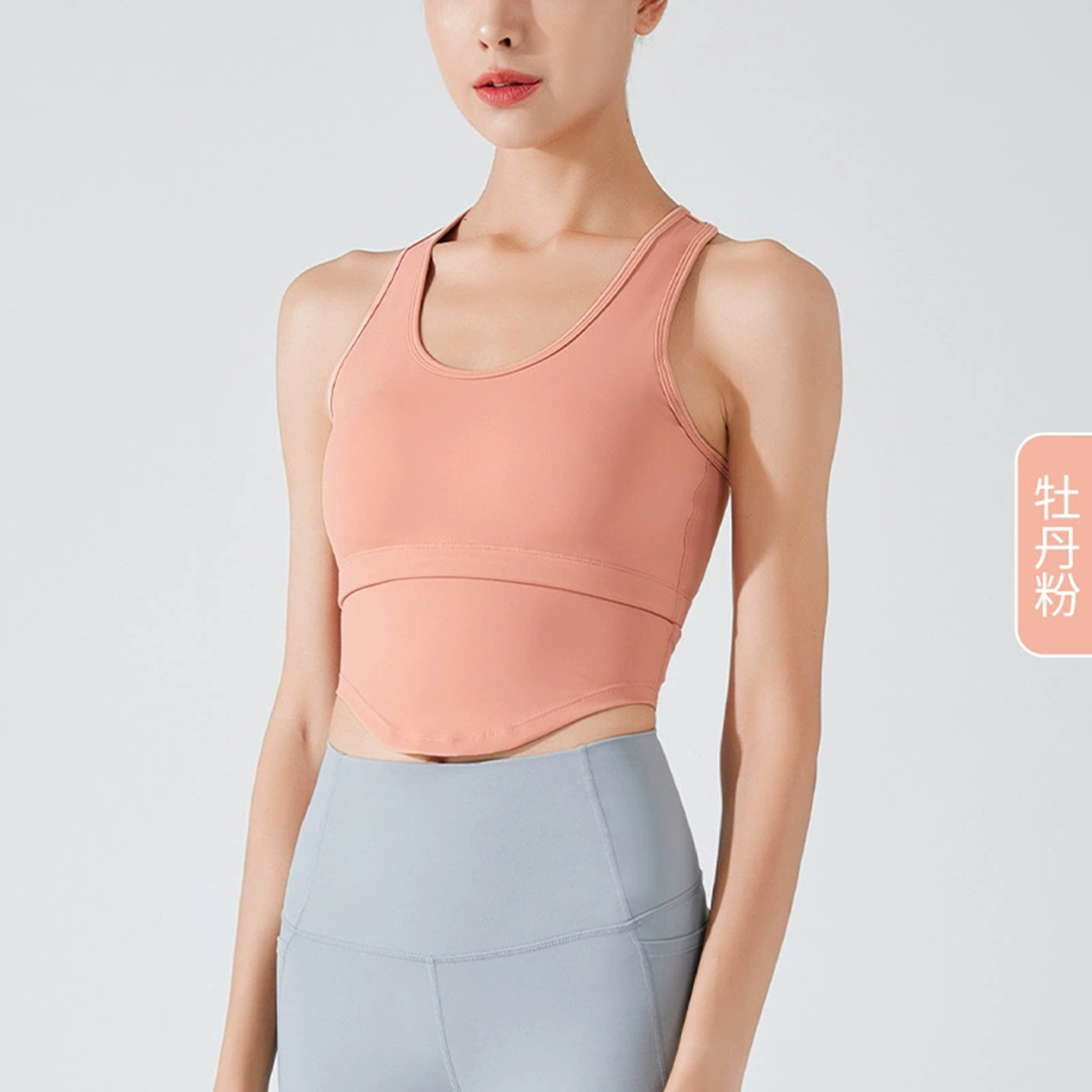 游泳上衣女士单独加长背心带胸垫百搭显瘦内衣速干泡温泉分体泳衣