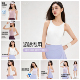 单独比基尼上衣女分体式 泳衣无钢托聚拢纯色宽肩带游泳衣背心单件