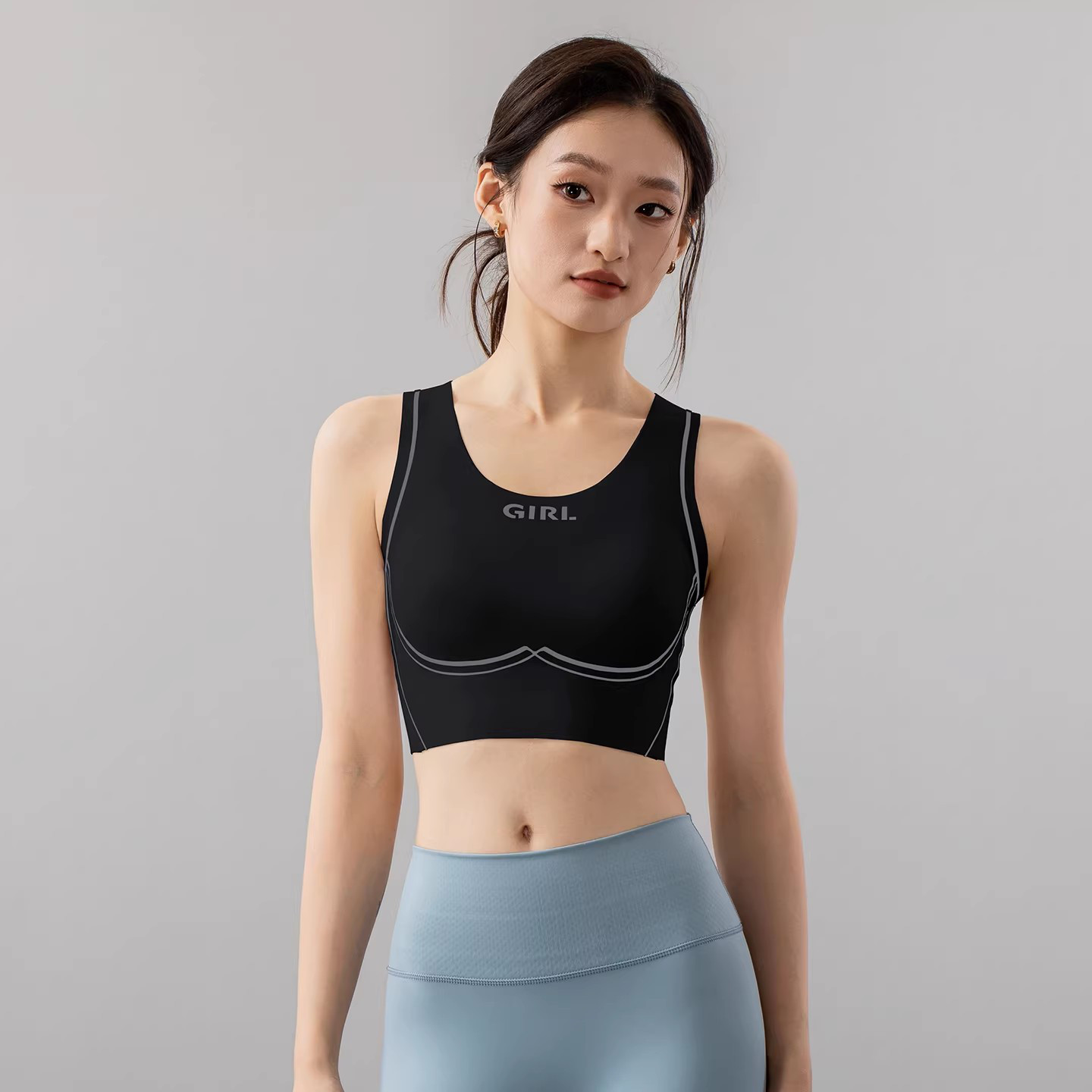 2025新款比基尼打底泳衣女分体游泳背心无钢圈聚拢内衣一体式泳装
