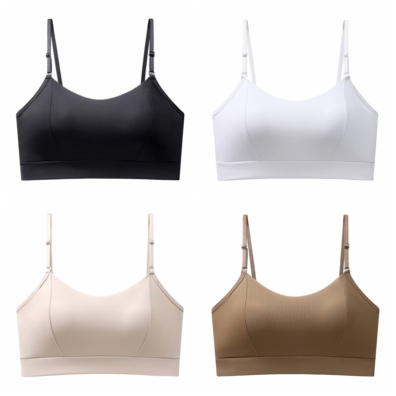 多巴胺辣妹吊带背心女夏比基尼美背文胸一体内衣海边度假无袖上衣