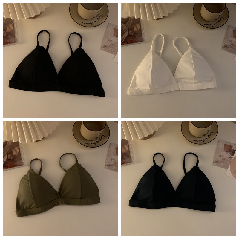 2024年韩版内穿潜水服女士背心无钢圈海绵垫聚拢文胸速干打底内衣