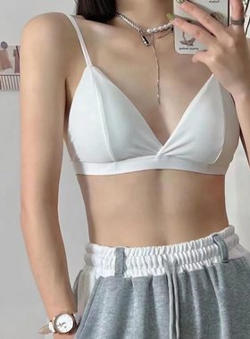 防滑防水快干游泳衣女内衣无钢圈聚拢文胸速干冲浪比基尼短款吊带